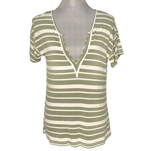 BKE Green Striped Top